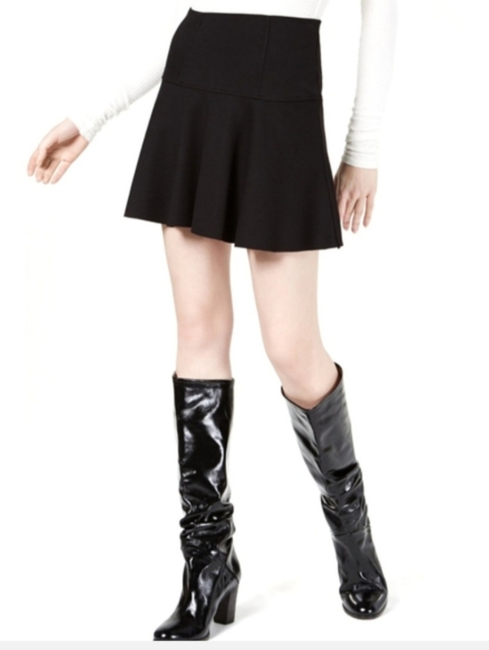 NWT Free People Black Mini Skirt Size L